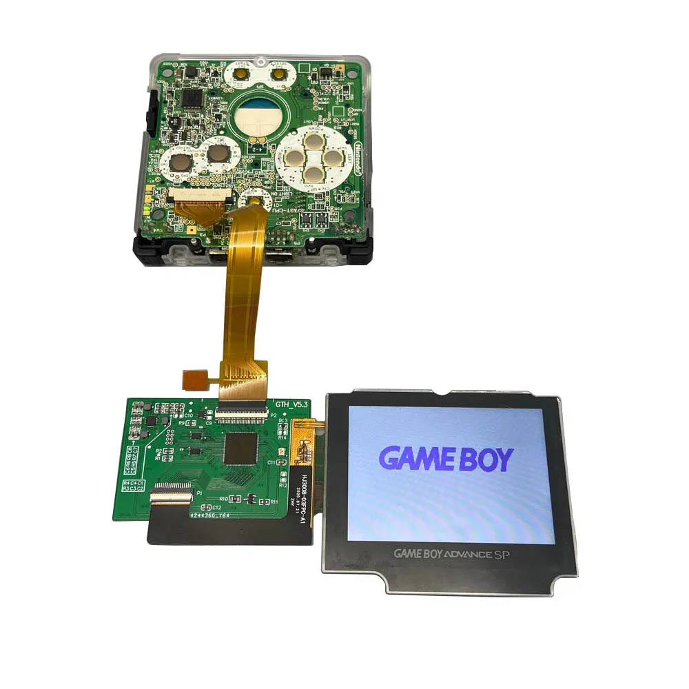 Новинка наборы ЖК-экранов IPS для GBA SP 4 пикселя до 1 подсветка предварительно