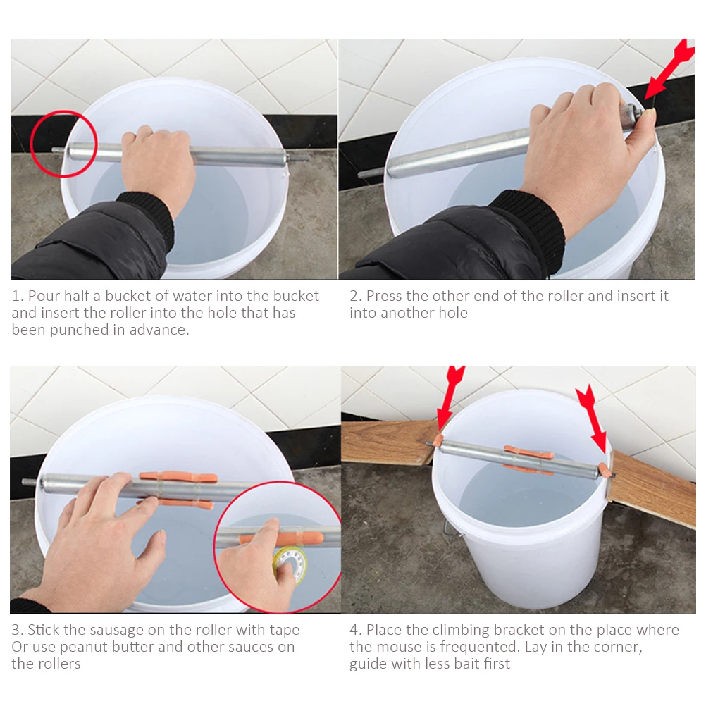 Нержавеющая сталь мышей крыс мышеловка Спиннинг катушки ролик убийца ловушка