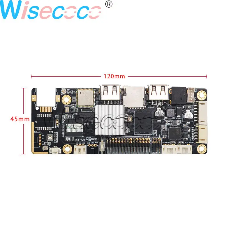 Wisecoco 12," Бар Дисплей 1920*720 ips ЖК-экран высокая яркость+ LVDS 50 контактов USB хост OTG Android системная плата драйвера