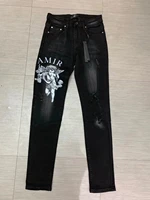 america black streetwear motorcycle jeans pants 2021 trend letter angel printing slim jeans hip hop jeans men los hombres jeans