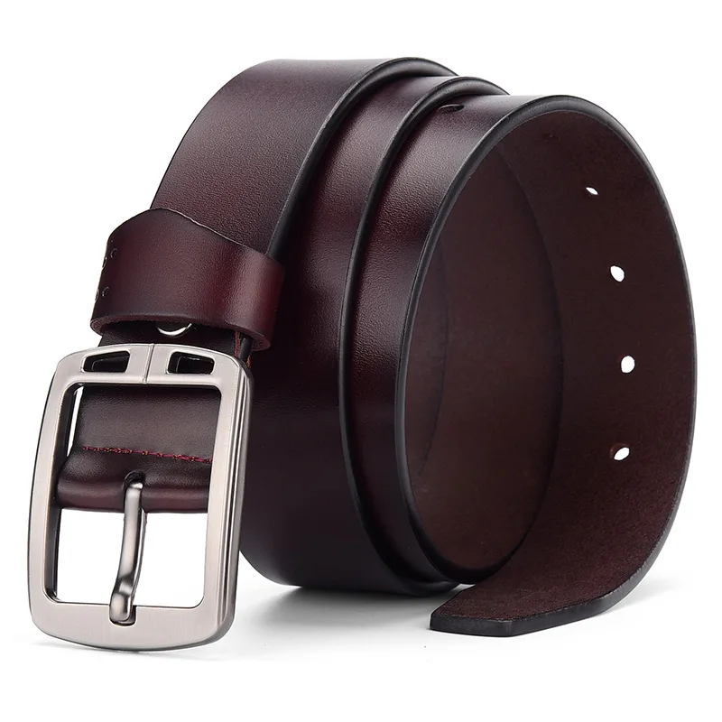 Ремень мужской из натуральной воловьей кожи роскошный ковбойский брендовый