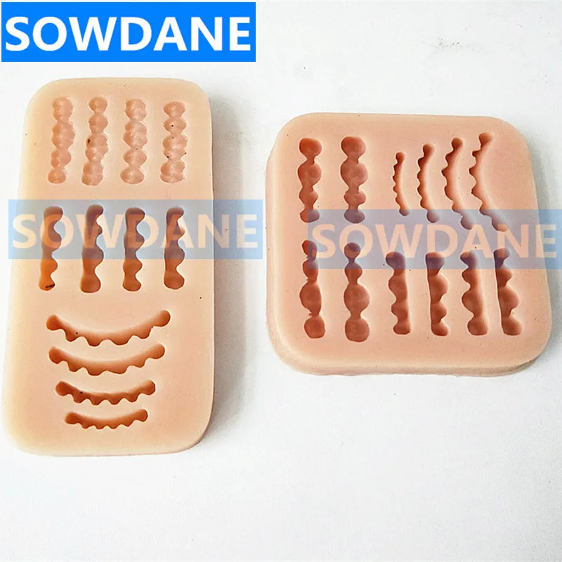2 Pcs Mixed AB Стоматологическая лаборатория протез Лаборатория Воск зубы Зуб резиновая модель перевернутый плесень воск резиновая модель основания - Цвет: 2 Pcs Mixed AB