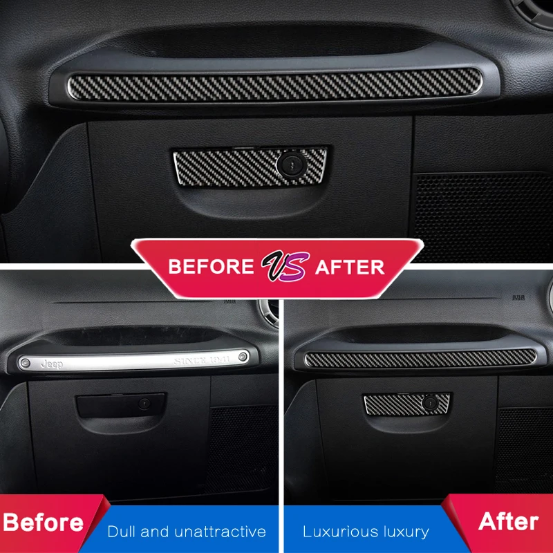 Наклейки на дверную ручку автомобиля из углеродного волокна для Jeep Wrangler JK 2011 17