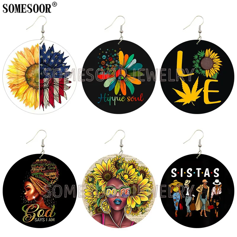 Ювелирные изделия SOMESOOR головной убор в виде подсолнуха двусторонняя печать из