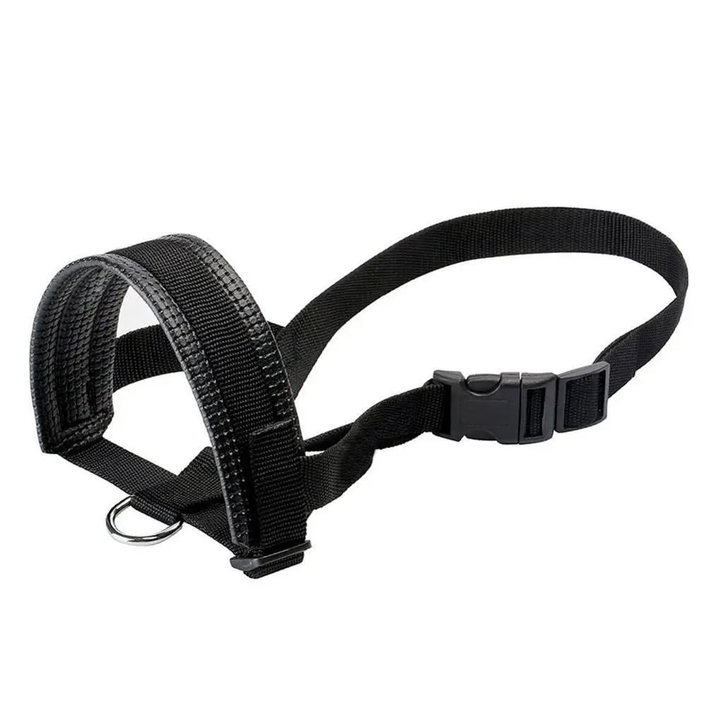 Черный Pet Nylon Adjustable Mask Bark Bite Soft Mouth Muzzle Grooming Anti Stop Chewing For Small Large Dog Black Barking Chewing - Цвет: Черный