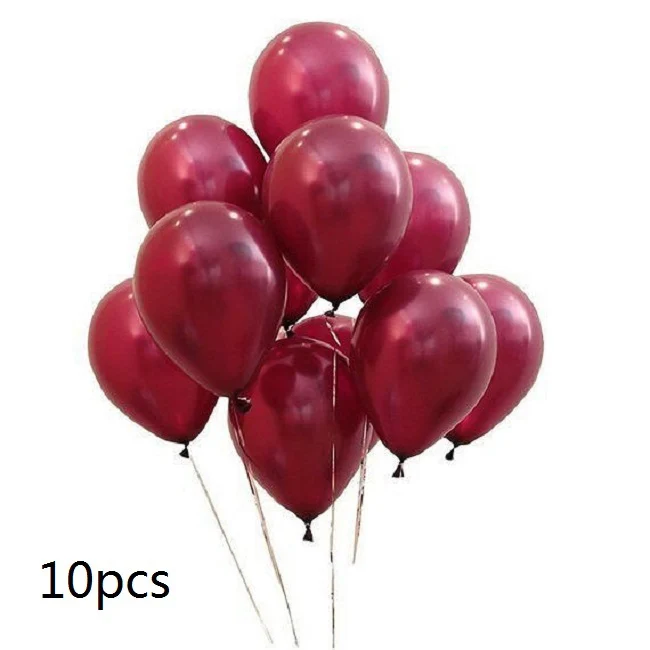 10 шт. 12 дюймов винно-красный Бургунди латексные шары розовое золото Конфетти