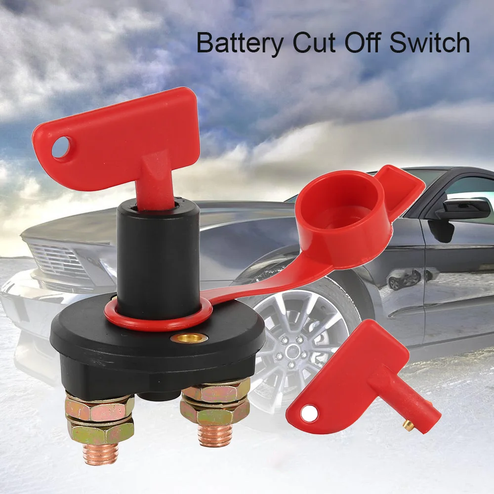 

12-24v Car Battery Switch Power Isolator Cut Off Kill Switch with 2 Removable Keys For Marine ATV Truck Boat Car Disconnect