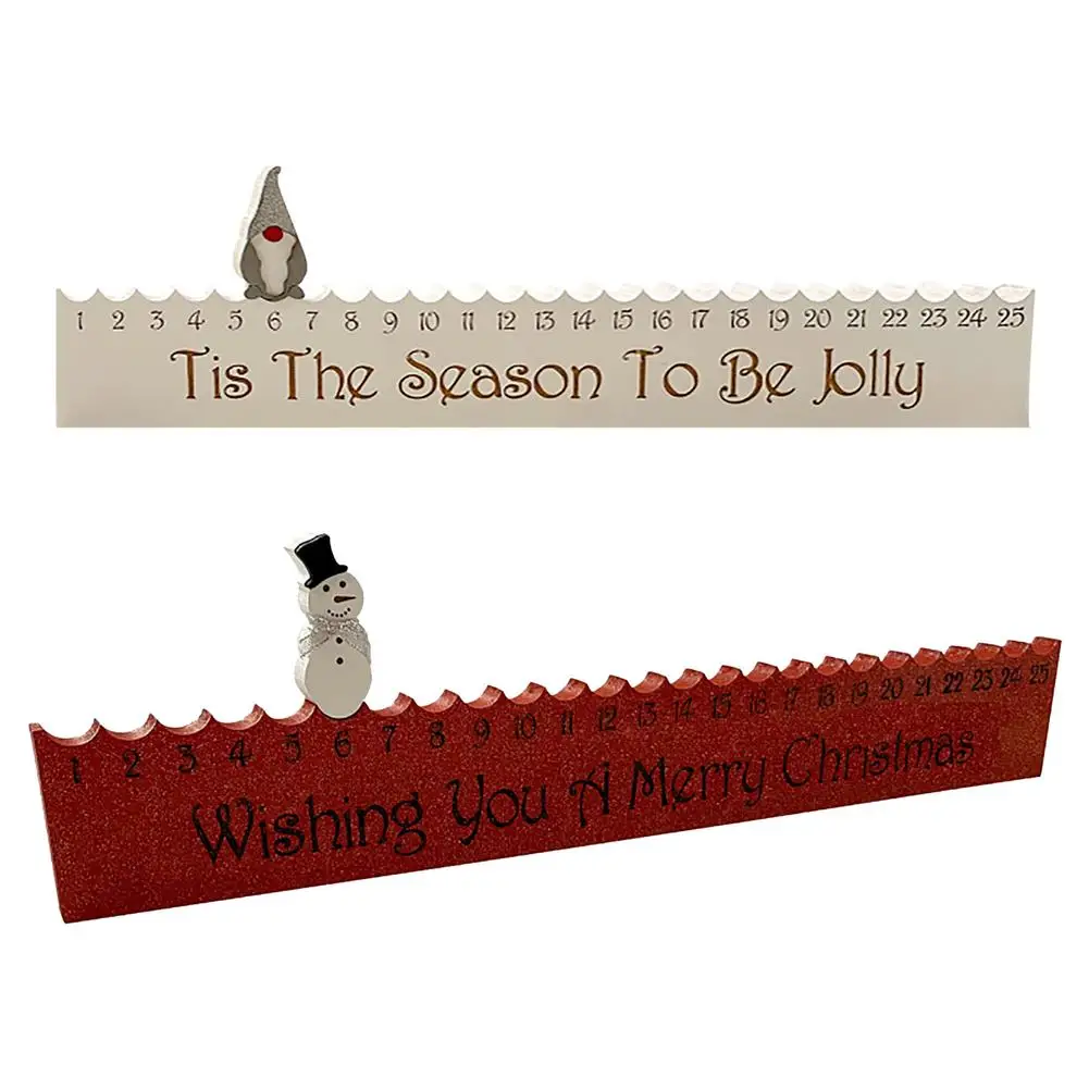 

Christmas Countdown Wooden 2 Colors Christmas Countdown Plaque Christmas Wooden Calendar Decorative Countdown Calendar For Of