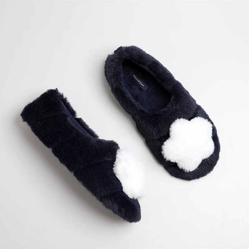 New products for autumn and winter warm three-dimensional five-pointed star slippers indoor non-slip bag with cotton shoes home