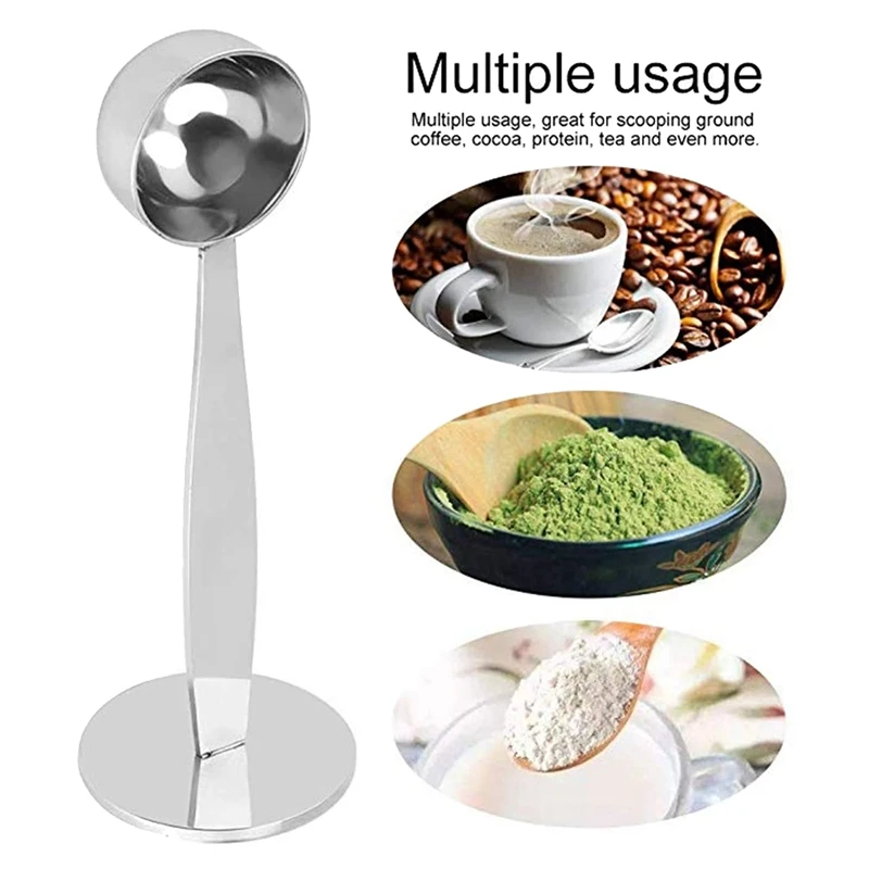 

3 Pack Stainless Steel Coffee Tamper Coffee Measuring Scoop Coffee Tea Tools Measuring Tamping Scoop Silver 15Ml