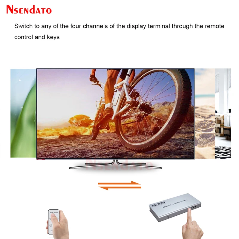 HDMI Квадро-мультискрин 4x1 сегментация экрана делитель 4 в 1 выход мультивьюер безшовного переключения мультивьюера для ПК и телевизора.