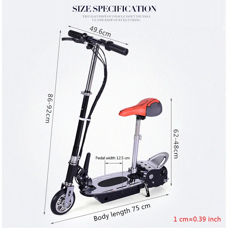 Складной электрический скутер для взрослых, легкий бытовой мини скутер с максимальной нагрузкой 70 кг 15 км/ч, Электрический скутер XS