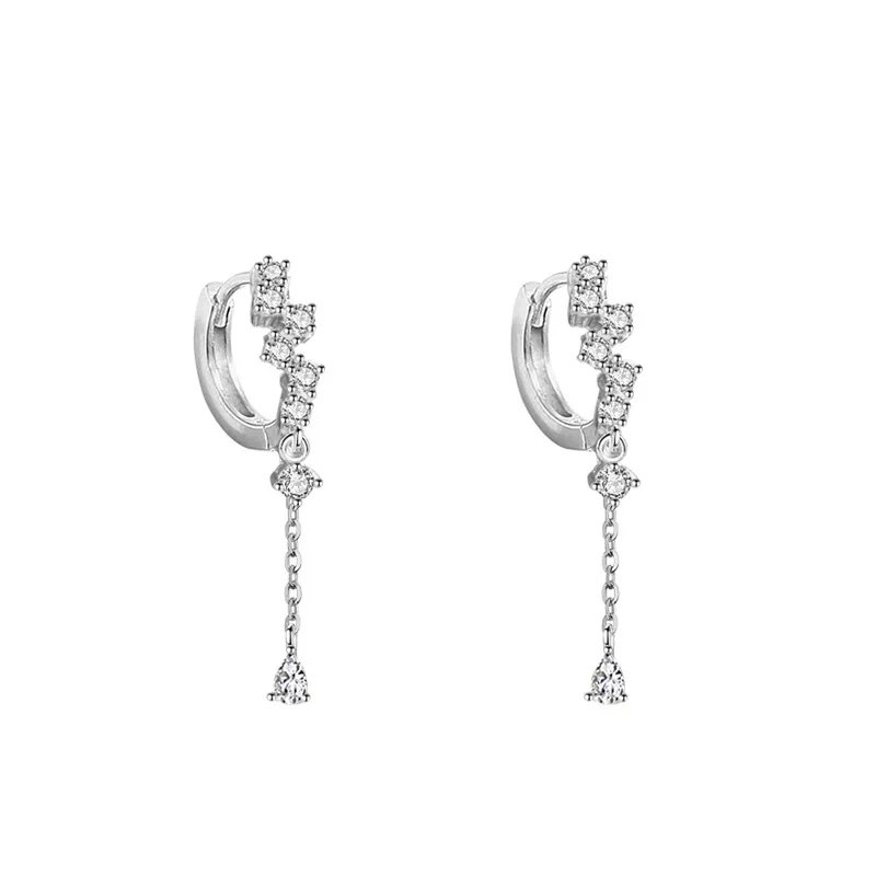 

Luckydays 1 Pair Water Drop Shape Earrings Female Zircon Rhinestone Elegant Fashion Earrings For Women Gifts