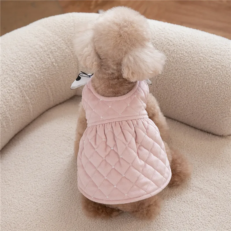 

Winter Dog Dress Wedding Party Dog Clothes Skirt Cat schnauzer Yorkshire Poodle Chihuahua Pomeranian Bichon Maltese Pet Clothing