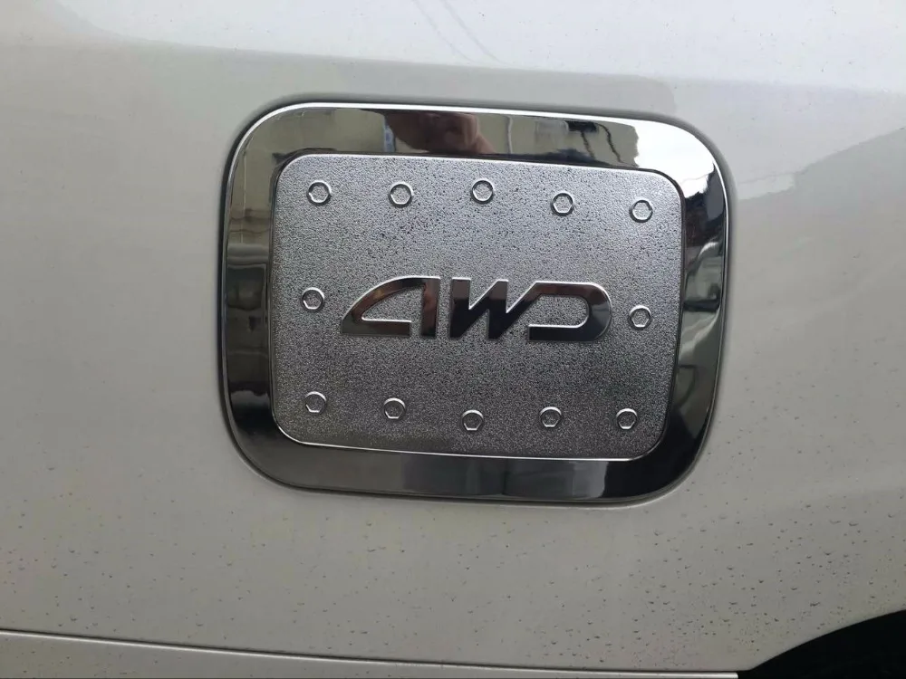 Хромированная Крышка топливного бака 4WD отделка внешней отделки для Toyota Land Cruiser 200