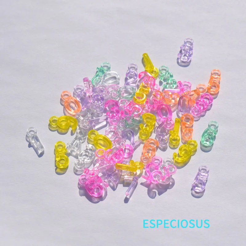 Children Jewelry Accessory 16MM Light Multi Color Acrylic Charms Numeral Beads Bracelet Digit Pendants Handcraft Departments | Украшения и