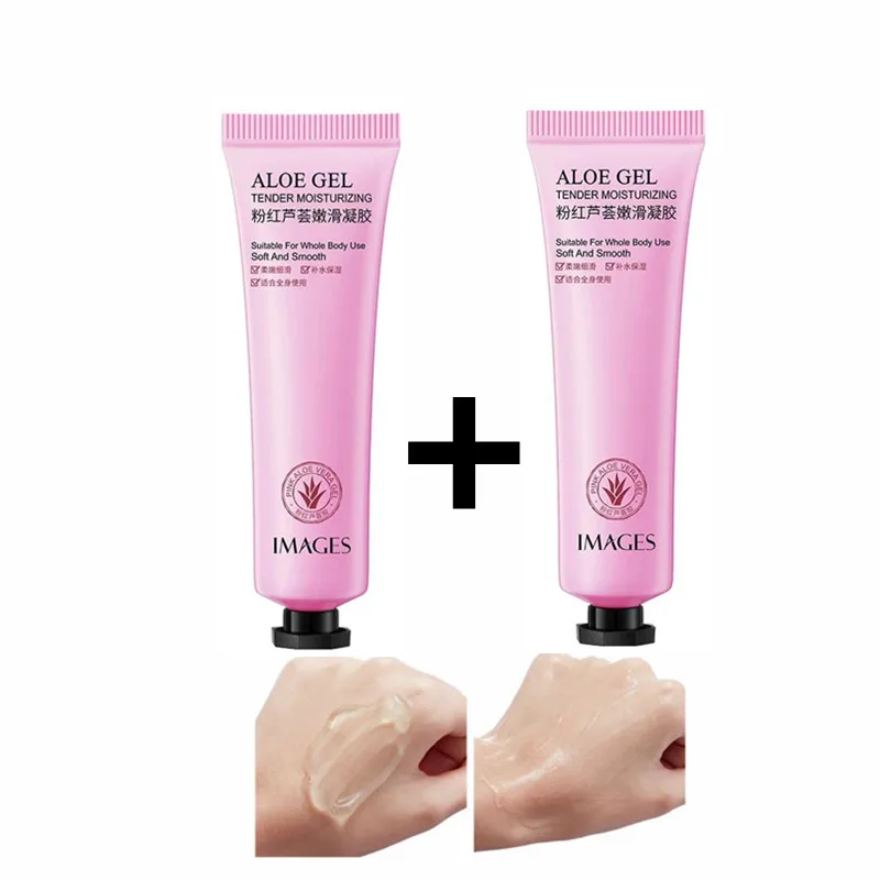 

2pcs IMAGES Natural Aloe Vera Gel Organic Pure Anti Acne Sunburn Gel Deeply Hydrating Day Cream Soothing Moisturizers Skin Care