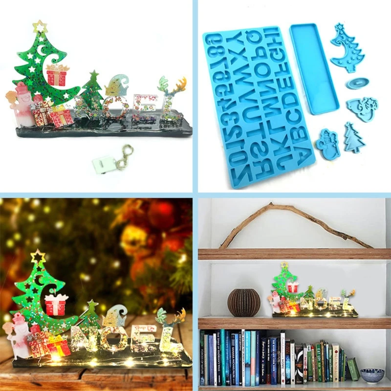 

1 Pc DIY Keychain Resin Mold DIY Crafts UV Epoxy Mold HandmadeChristmas OrnamentsResin Casting Mold Handicrafts Necklace Mold