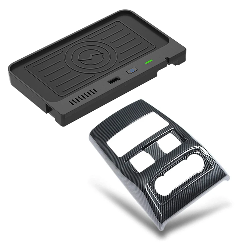 

1 Set QI Phone Wireless Charger Charging Plate Mobile Phone Holder & 1 Pcs Rear Air Condition Outlet Vent Knob