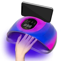 uv led nail lamp nail dryer with 1 pair uv protection glove for manicure 150w curing for gel polish dryer 4 timer setting light