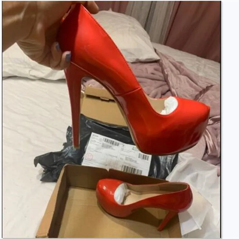 Shofoo/обувь Красивые модные женские туфли из искусственной кожи Каблук около 14 5 см