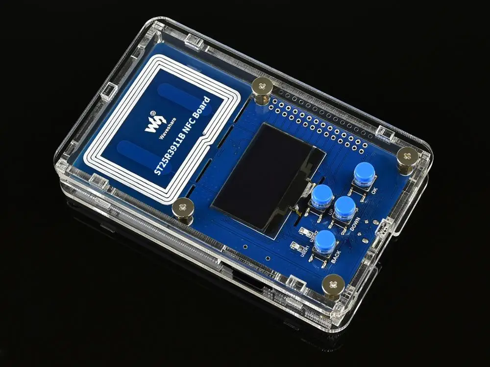 Плата NFC ST25R3911B поддерживает несколько протоколов контроллер STM32F103R oled дисплей для