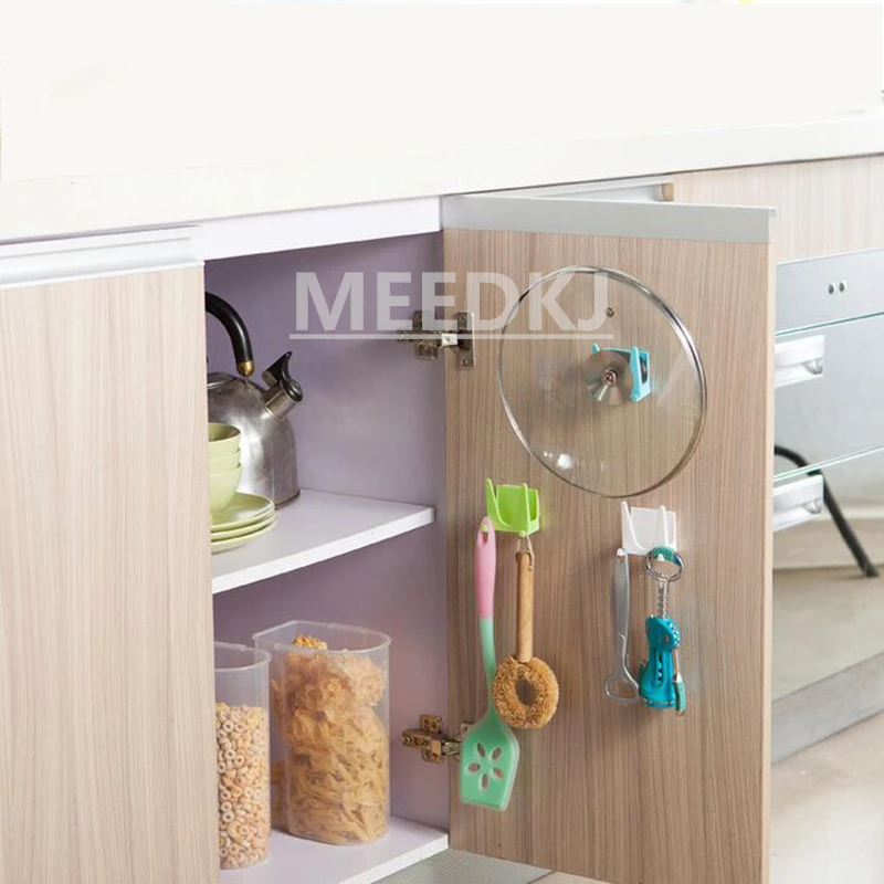 1PCS Wall housekeeper plastic kitchen pot shell cover oil tools stand Kitchen double-sided adhesive multi-purpose sponge storage | Дом и сад