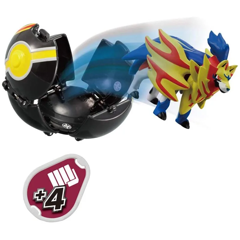 

TOMY Pokemon Anime Pokeball Throwing Luxury Ball Zamazentas Figure Ornament Animation Derivatives Peripheral Products Model Toys