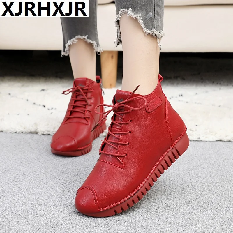 

Promotion Women Shoes Winter Autumn Warm Plush Platform Shoes Woman Fashion Sneakers Casual Soft Bottom Waterproof Red Shoes