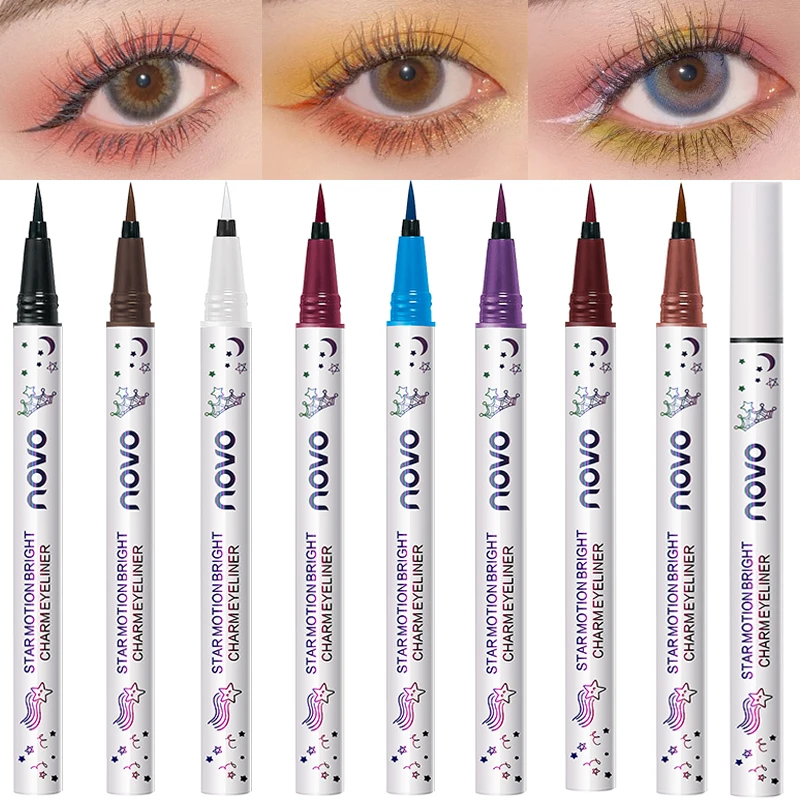 

Waterproof Liquid Eyeliner Pen Long Lasting Matte Colorful Blue Green Yellow White Red Black Eyeliner Pencil Eye Makeup 9 Color