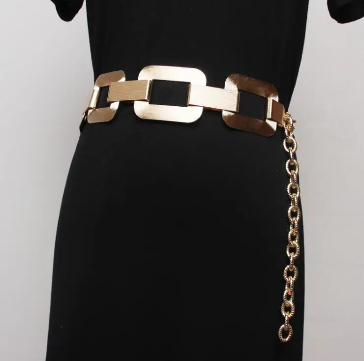 Женское подиумное модное платье с металлической цепочкой, корсеты, пояс, широкий пояс, R3160 от AliExpress RU&CIS NEW