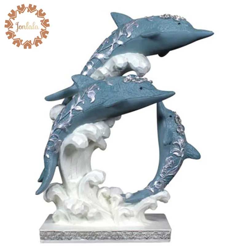 Элегантные современные украшения для дома в виде семьи дельфинов домашние поп
