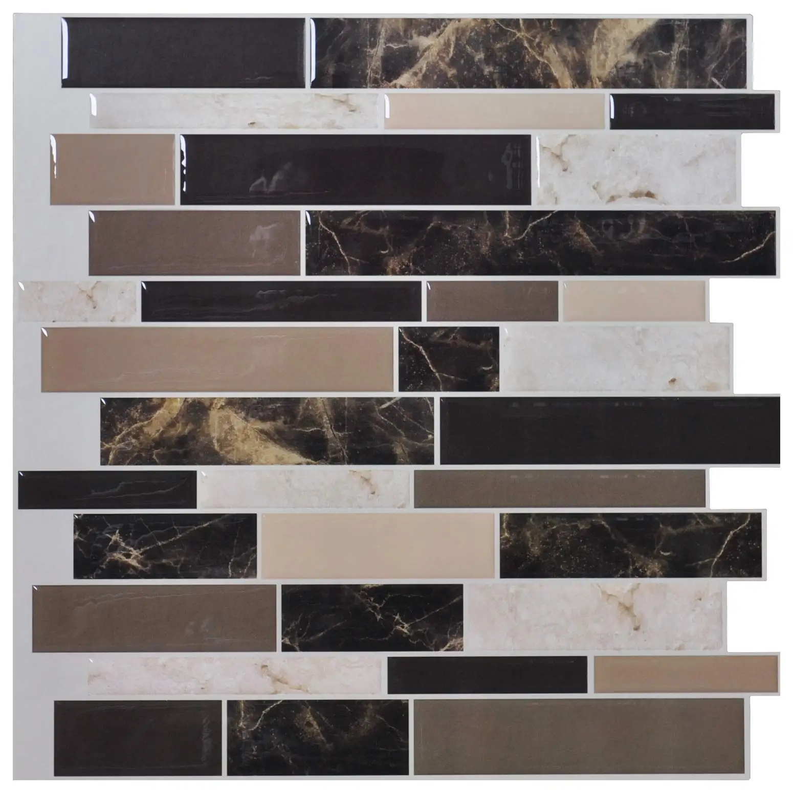 Виниловая плитка с 6 отделками для чистки и приклеивания 12x12 дюймов|marble pieces|sticker
