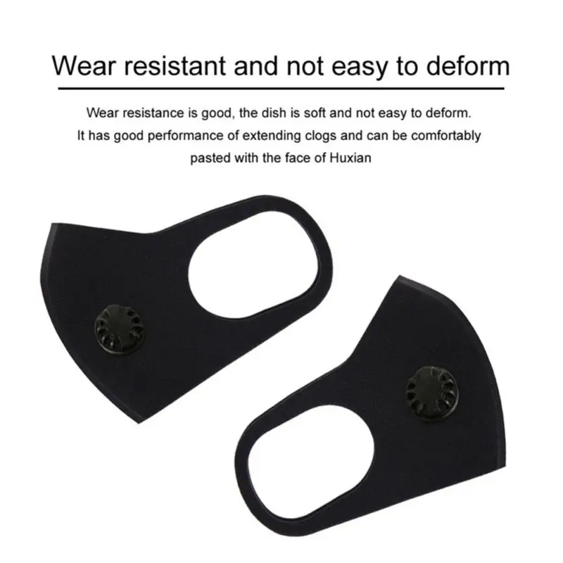 

2Pcs Unisex Cotton Sponge Mouth Mask with Filter Washable Reusable Breathable Recycle Anti-dust Anti-Pollution Cycle Face Cover