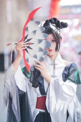 Парик Geisha Michiko для косплея персонаж V черный длинный пучок Плетеный термостойкий