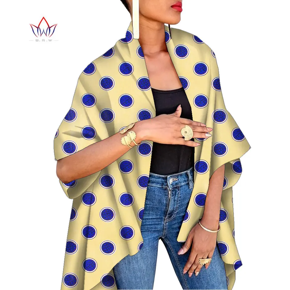 

Autumn Fashions African Coats for Women loose Print ladies Coat Full Lining outfitsTraditional Ankara wear Plus Size WY9303