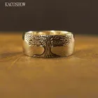 KACOSHOW кольцо с изображением дерева жизни классические мужские кольца амулет викинга уникальные серебряныеЗолотые кольца для мужчин