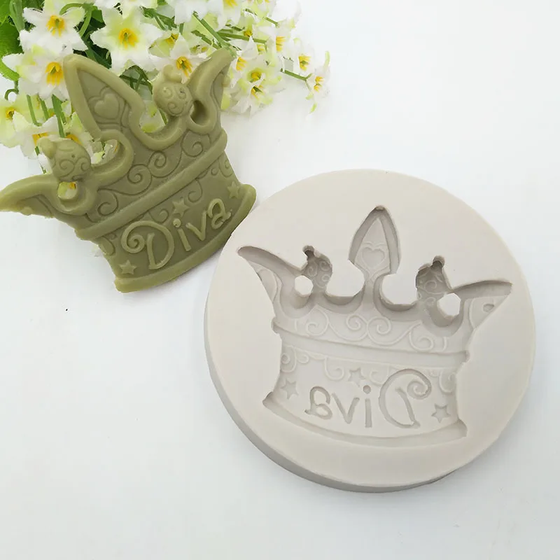 

Big crown shape silicone mold Resin kitchen Baking tool DIY chocolate cake dessert bread Mousse fondant mold for decoration