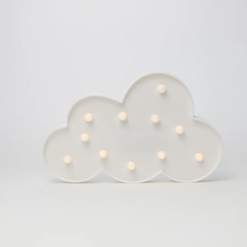 Светодиодный светильник в форме облака Рождественское украшение на батарейках