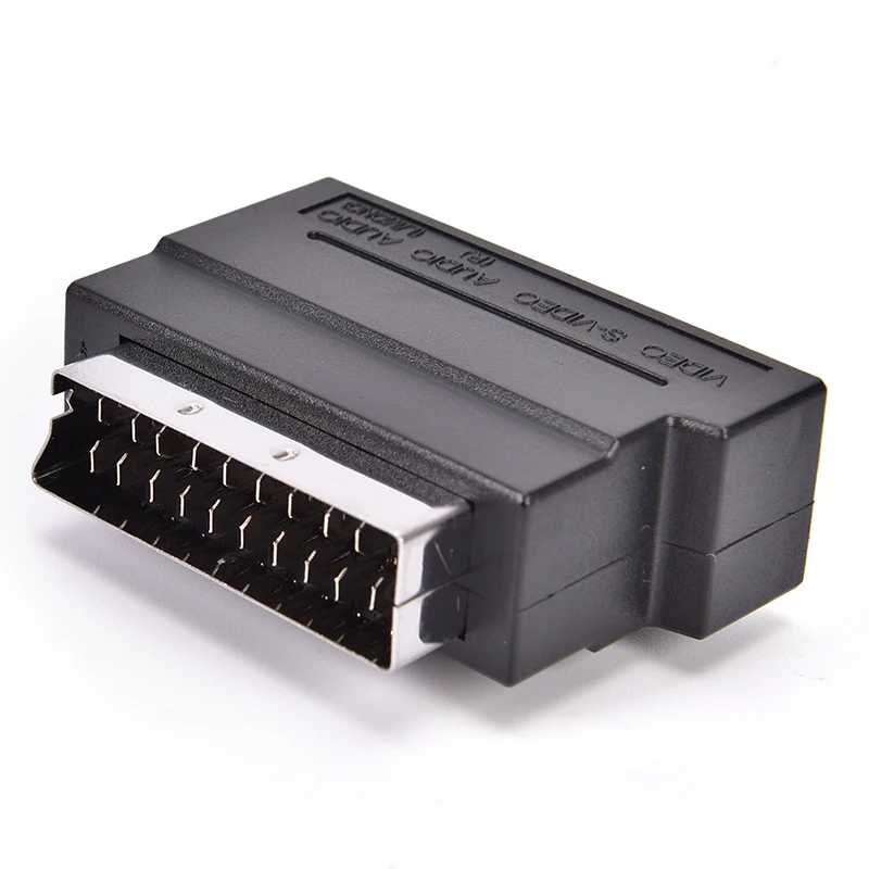 21 Pin RGB Scart до 3 RCA s-видео адаптер Композитный SVHS AV ТВ аудио для видео DVD рекордер