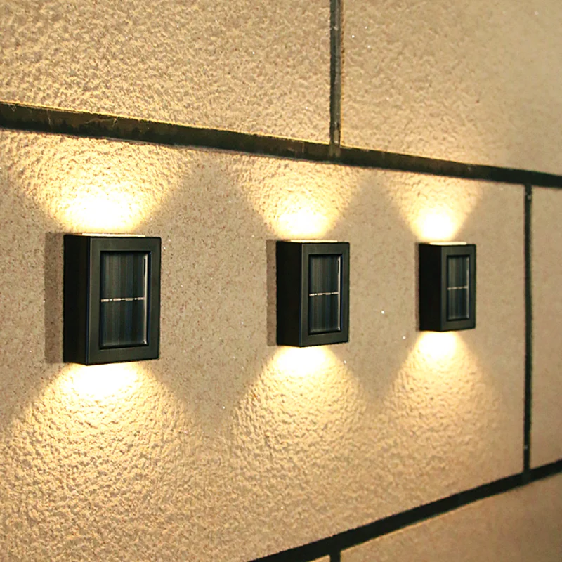 1-4pcs Outdoor Solar LED Lamp Smart Waterproof Porch Wall Lights for Balcony Courtyard Garden Decorative Landscape Street Light 