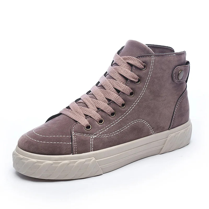 

2020 Women Winter Snow Boots Warm Flat Plus Size Platform Lace Up Ladies Women's Shoes New Flock Fur Suede Ankle Boots Female
