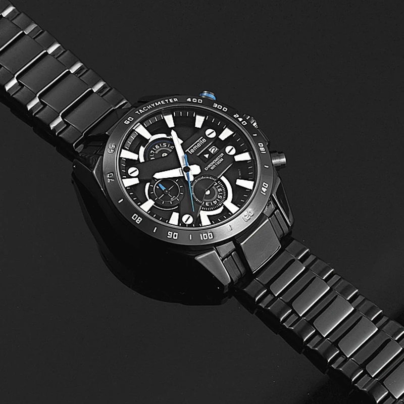 Temeite Для мужчин спортивные часы Водонепроницаемый бренд класса люкс кварцевые
