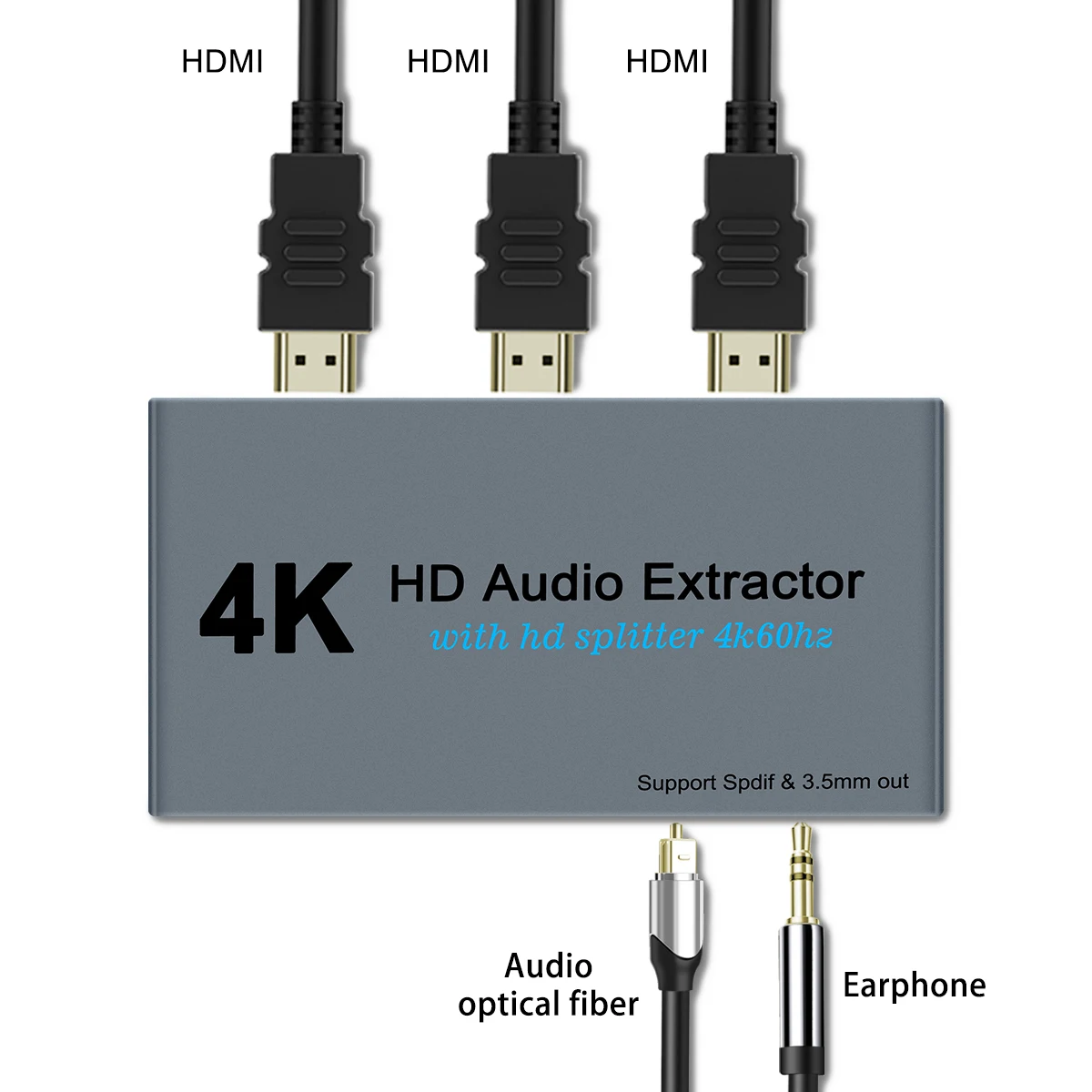Аудио-разветвитель HDMI 1 вход 2 выхода HD 1x2 для HDTV PS4 4K аудио экстрактор 3 5 Джек с