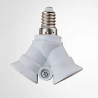 bulb holder 2 in 1 e14 2e14 bulb lamp holder converter socket led lamp base e14 2e14 y shape splitter lamps adapter