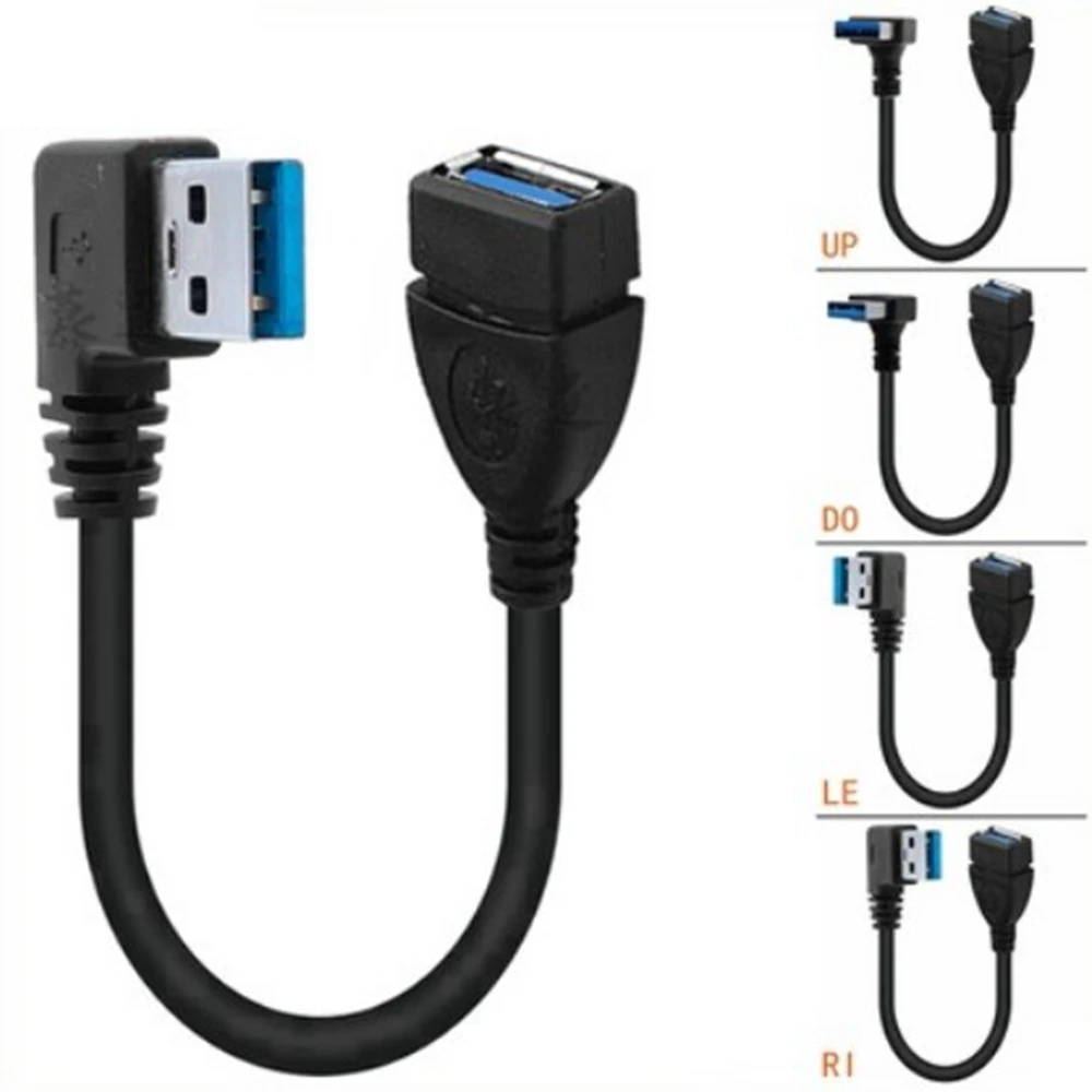 

Удлинительный USB-кабель, прямоугольный короткий кабель, кабель передачи данных «штырь-гнездо», L-Тип 3,0, короткий USB-диск, клавиатура и мышь