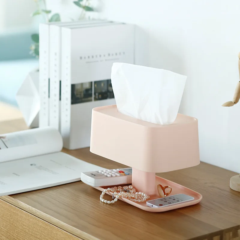 Double tissue box household multifunctional storage living table napkin drawer room tea | Дом и сад