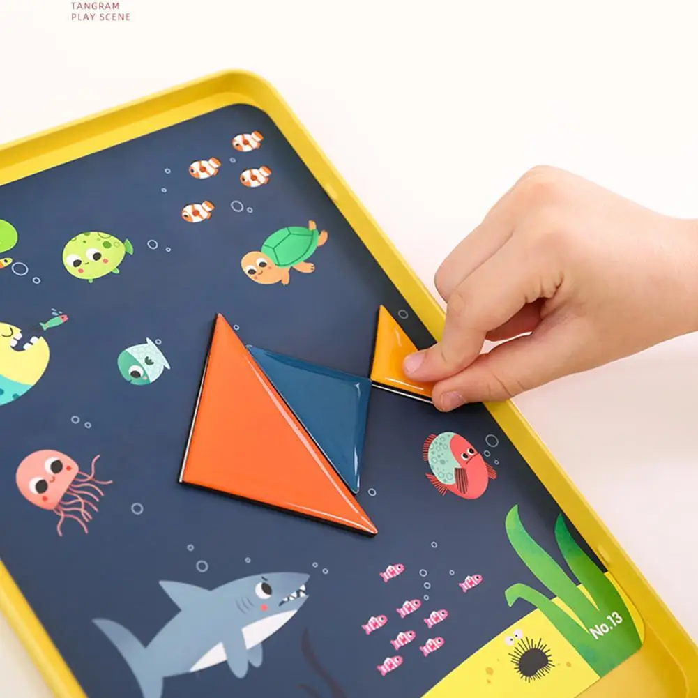 

Children's Board Games Development Left And Right Brain Montessori Early Educational Thinking Toys Hands Magnetics Toys Pla W4M5