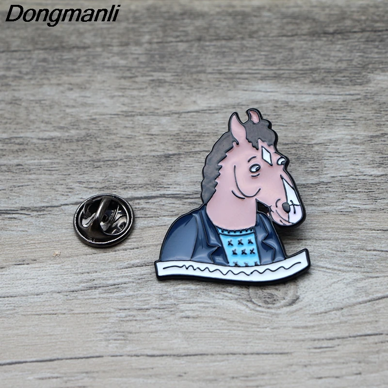 L2604 BoJack всадник мультфильм аниме забавные металлические эмалированные булавки и броши для нагрудного штыря рюкзак сумки значок воротник ювелирные изделия