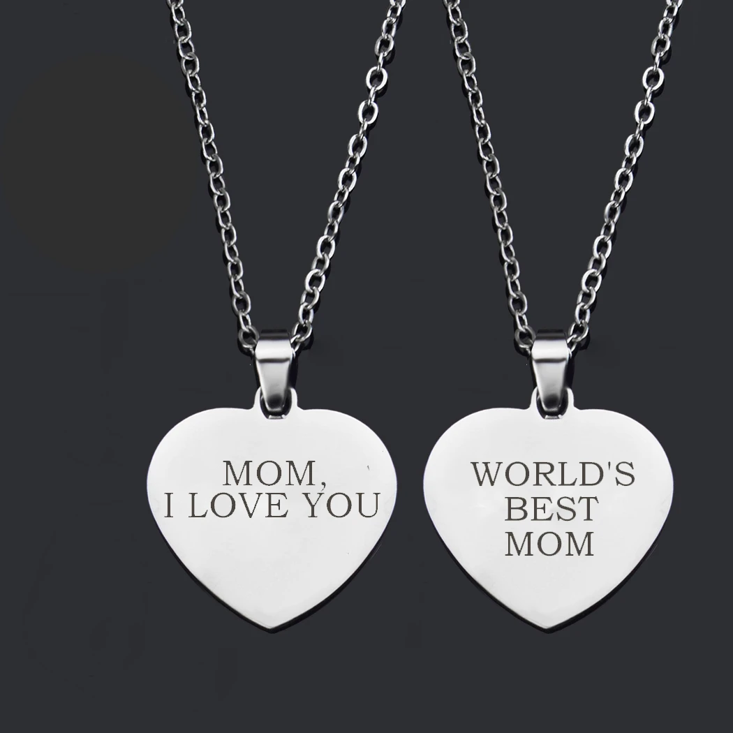 

Family Is Everything Quote Heart-shaped Pendant Fashion Woman Jewelry Maternal Love Metal Lettering Necklace Gift For Mother